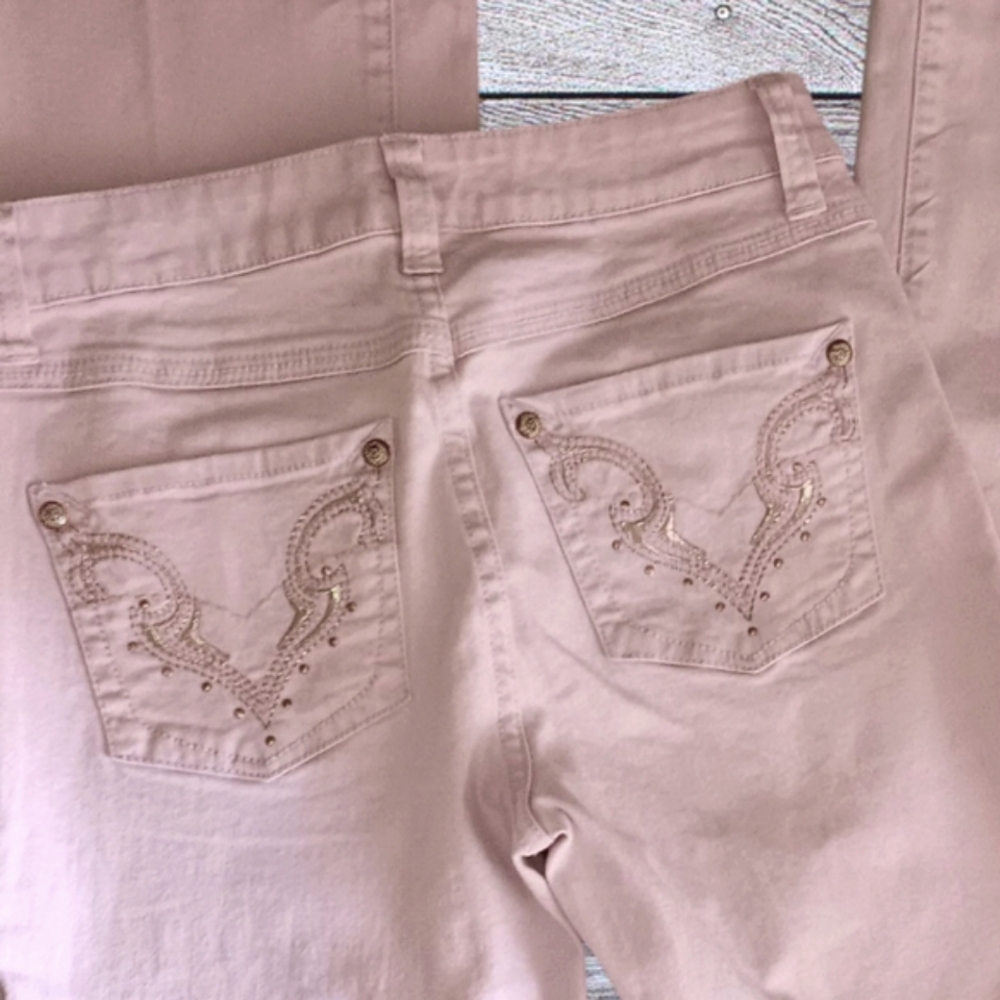 Cache Women's Boot Cut Jeans - Light Pink